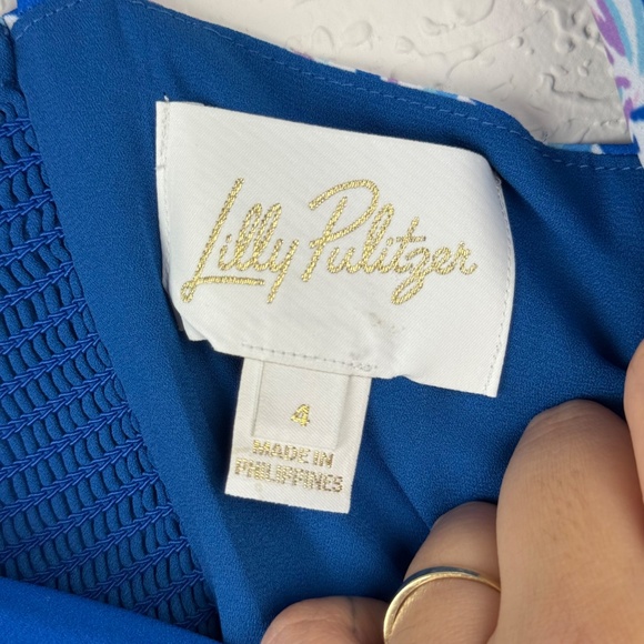 Lily Pulitzer Womens Nettie Wrap Masterpiece Pattern Skirted Romper 4 - Picture 4 of 14